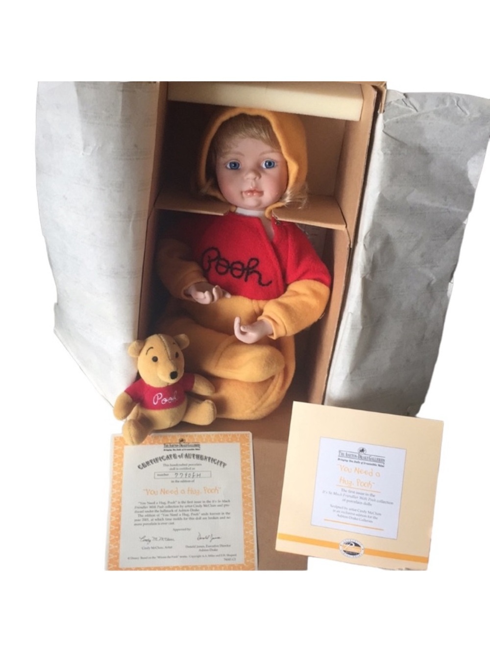 Ashton-Drake  “You Need A Hug Pooh” Porcelain Doll